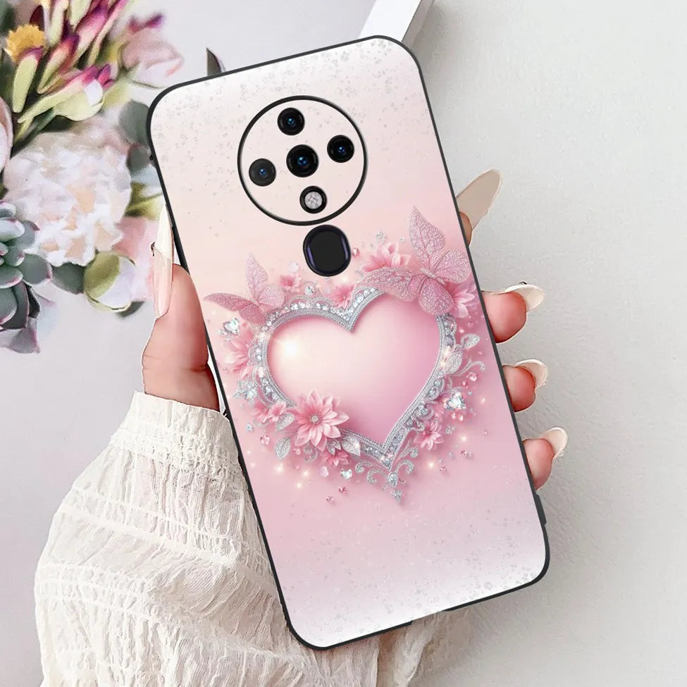 6.8'' For Tecno Spark6 KE7 Back Cover For Techno Spark 6 Case Shockproof Luxury Cute Cartoon Funny Cool Silicone Bumper Funda