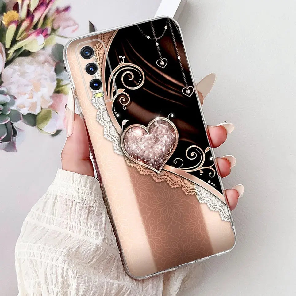 Soft Clear Siliocne Cover For Vivo V2027 V2028 V2029 Phone Case Vivo Y11s Y12s Y20 Y20s Y20i Y20G Cartoon Animals Flower Coque