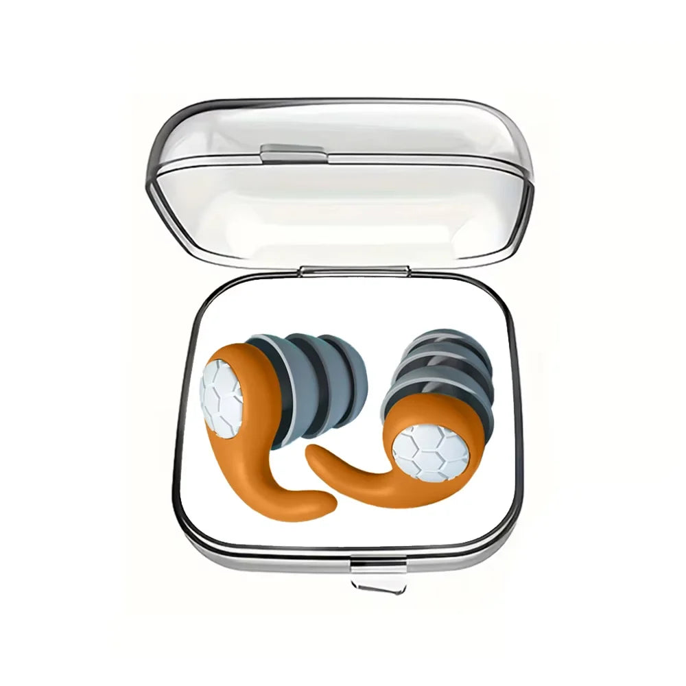Silicone Sleeping Ear Plugs Three-Layer Noise Reduction Waterproof Earplug Professional Soundproof Earplug Earplugs For Swimming