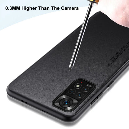 Luxury PU Leather Case For Xiaomi Redmi Note 11S 11 Pro Back Cover Matte Silicone Protection Phone Case For Redmi Note 11E Pro