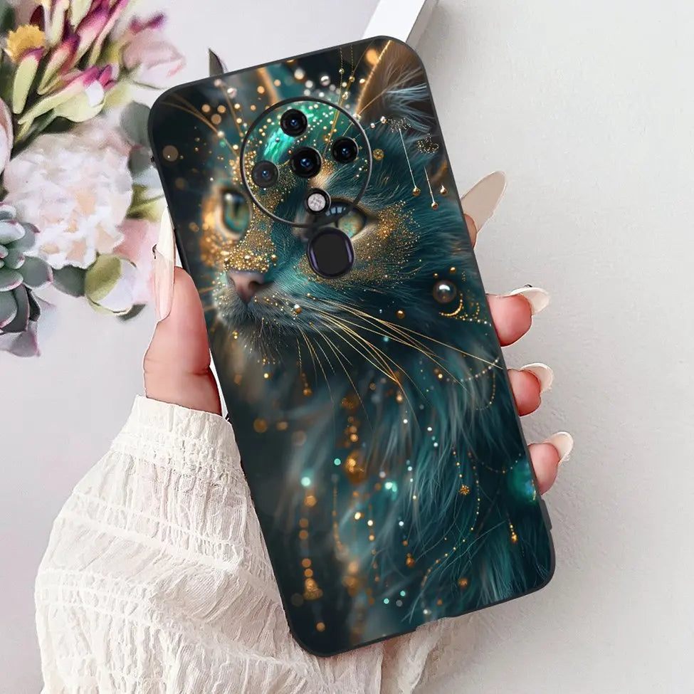 6.8'' For Tecno Spark6 KE7 Back Cover For Techno Spark 6 Case Shockproof Luxury Cute Cartoon Funny Cool Silicone Bumper Funda