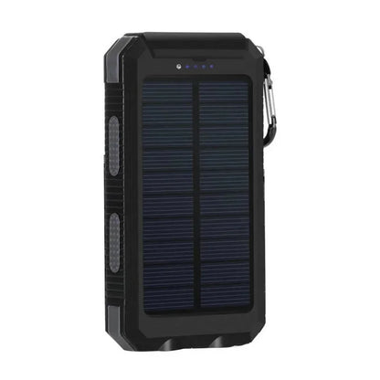 Solar Power Bank 200000mAh Waterproof Portable Solar Panel Powerbank External Battery Charger Powerbank with LED Camping Light