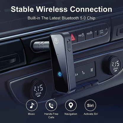 Aux Bluetooth Adapter for Car 2-in-1 Wireless Bluetooth 5.0 Receiver Transmitter for Cars Speakers Stereo Systems Headphones TV