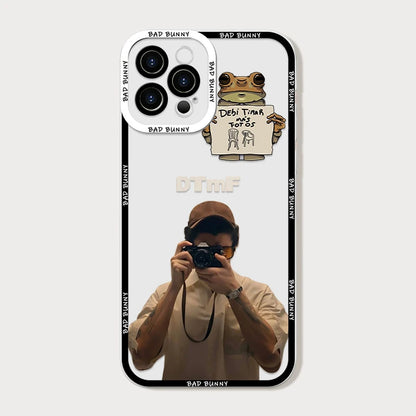 Clear Phone Case for IPhone 16 Pro Max 15 14 13 12 11 Mini X XR XS SE2 7 8 14Plus DTMF Debí Tirar Más Fotos Bad Bunny Soft Cover