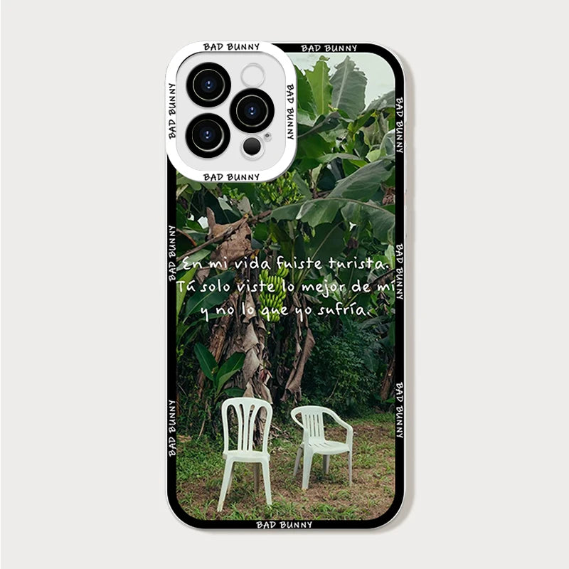 Clear Phone Case for IPhone 16 Pro Max 15 14 13 12 11 Mini X XR XS SE2 7 8 14Plus DTMF Debí Tirar Más Fotos Bad Bunny Soft Cover