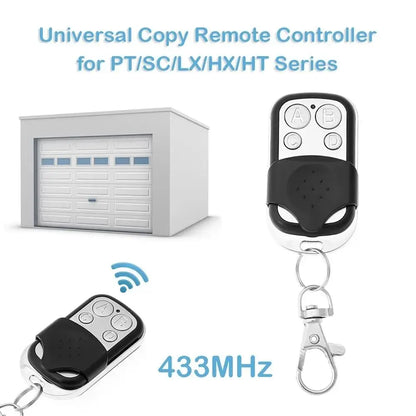 433MHz Smart Copy Duplicator Metal Push Button Remote Control Transmitter ABCD 4Button Garage Door Opener Remote 1pc