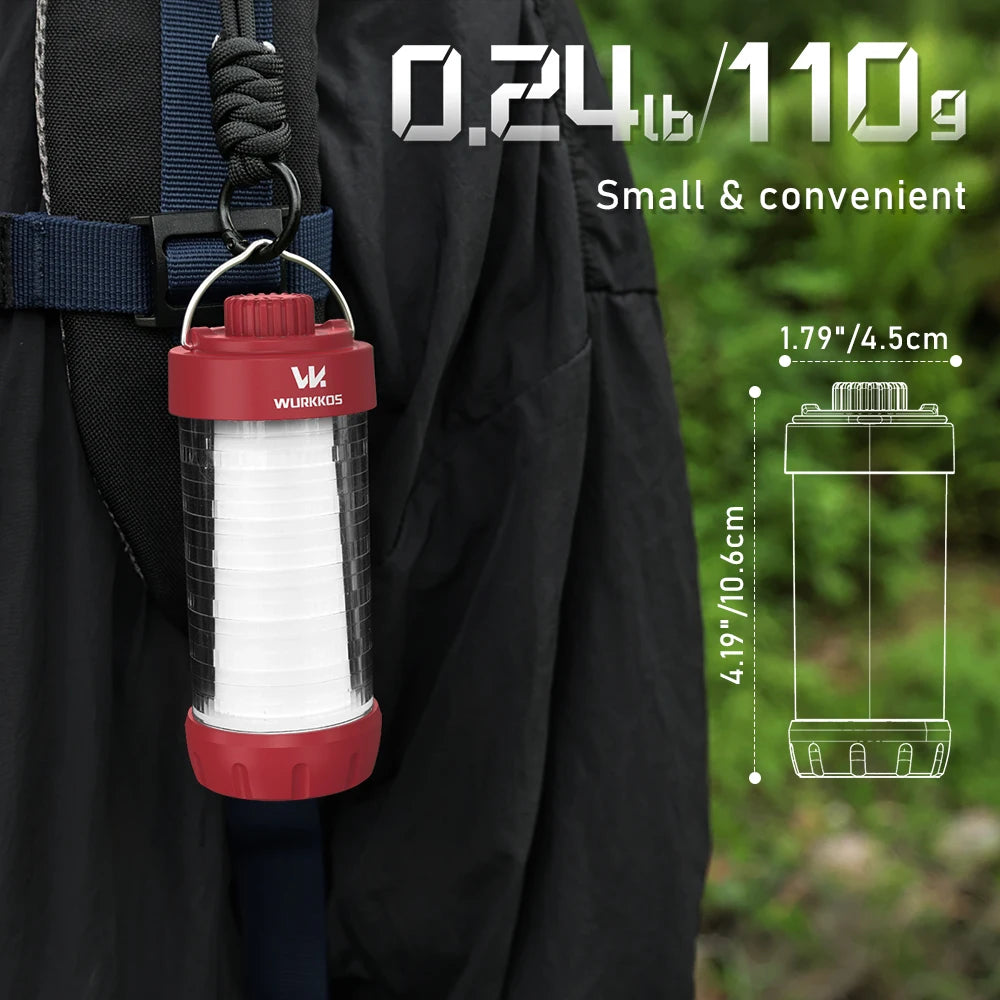 Wurkkos CL01 550LM RGB 550LM Rechargeable LED Flashlig Camping Lantern Power Bank Magnetic Work Light Rechargeable Waterproof