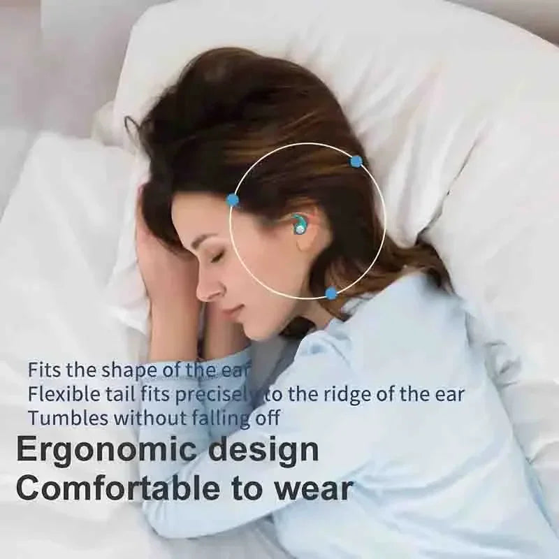 Soft Silicone Earplugs with Noise Cancellation, Waterproof, Comfortable To Wear, Suitable for Sleeping and Swimming