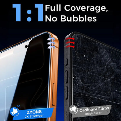 3Pcs Anti Spy Full Screen Protector for iPhone 17/16/15/Pro Max 17e/16e/Air/14/13/12/Pro 15/14 Plus Dust Free Installation Glass