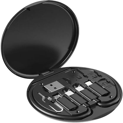 General Multifunctional 60W Type C Data Cable Set Fast Charge For IPhone Chargers Storage Box Card Pin Travel Box Phone Holder