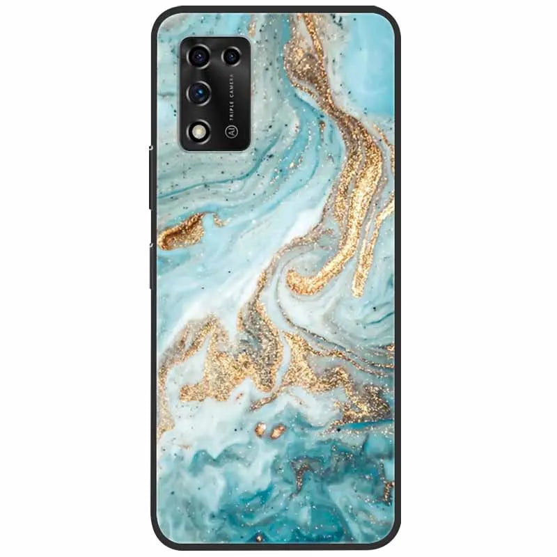 For ZTE Libero 5G II Case Marble Soft Silicone Protective Back Covers for ZTE Libero 5G III A202ZT 2022 5GIII Flower Coque TPU