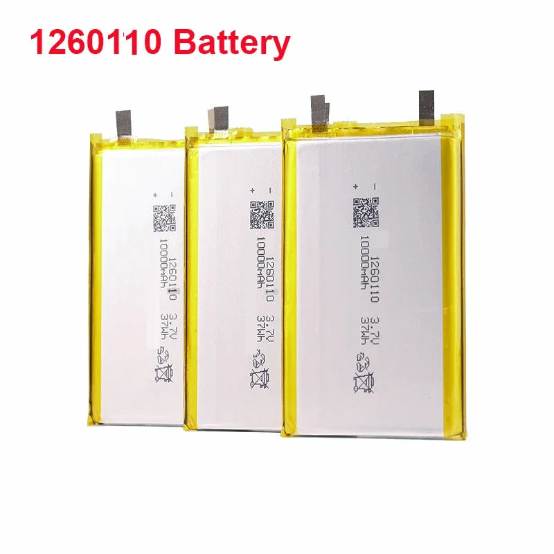 High Qulity 3.7V 10000mAH 1260110 Polymer lithium ion Li-ion Rechargeable battery for TOY POWER BANK GPS Table E-book Batteries