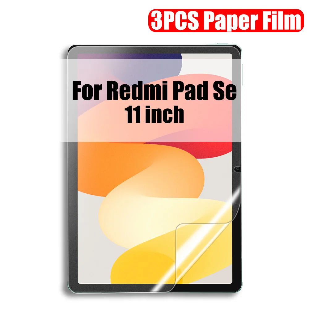 3Pcs Paper Feel Like Screen Protector For Xiaomi Pad 6 5 Pro 11 inch 6s Pro 12.4 Redmi Pad Se Tablet Matte Film No Glass