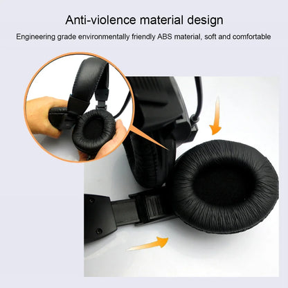 KEBIDUMEI 3.5mm Wired Headsets Over-Ear Headphones With Mic Noise Cancelling Adjustable Headband For Call Center School Students