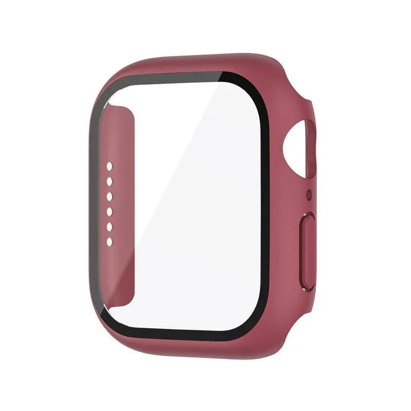 Glass+Cover For Apple Watch case 8 7 9 45mm 41mm 44mm 38 42mm iWatch Accessorie Screen Protector Apple watch series 6 SE 5 40mm