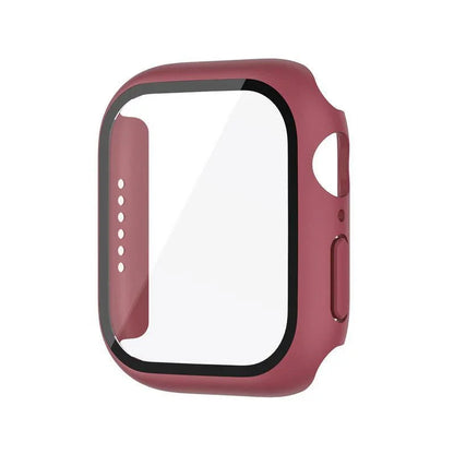 Glass+Cover For Apple Watch case 8 7 9 45mm 41mm 44mm 38 42mm iWatch Accessorie Screen Protector Apple watch series 6 SE 5 40mm