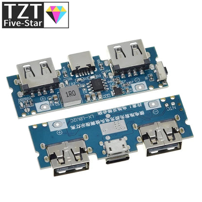GREATZT Micro/Type-C USB 5V 2.4A Dual USB 18650 Boost Battery Charger Board Mobile Power Bank Accessories For Phone DIY