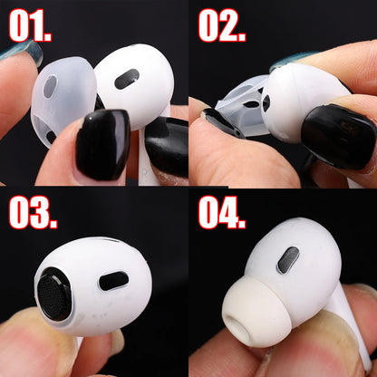 Silicone Ear Tips Cover For AirPods Pro 3 Anti-Slip Earbuds Covers Tip Detachable Ear Caps Hearphone Protector For Air Pods Pro3