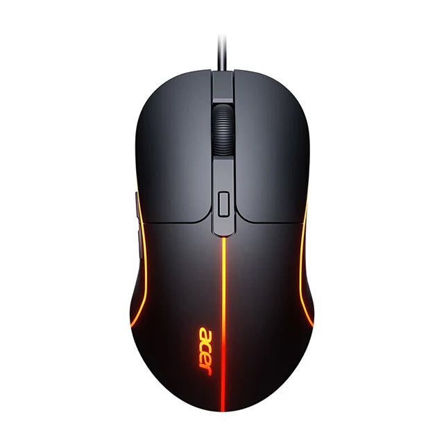Acer USB Wired Mouse 6 Keys 3200DPI Optical Colorful Breathing Light Competitive Game Office Mouse for Notebook Laptop Computer