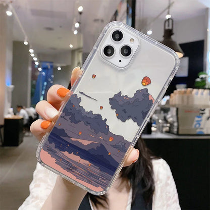 For Samsung S23 S25 Ultra Case Anime Landscape Phone Case For Samsung Galaxy S24 S22 Ultra S20 S21 FE S23Ultra S 23 Plus Covers