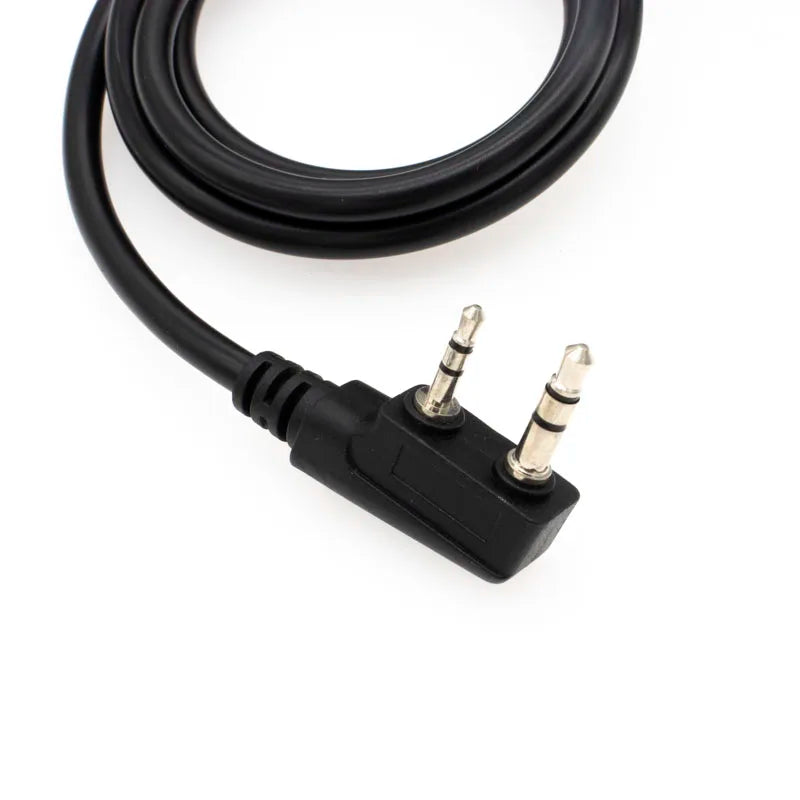 Original PTT Headset Adapter for Kenwood Baofeng UV-5R UV-5RE Plus BF-888S Walkie Talkie Tactical Earpiece Cable Plug Ham Radio