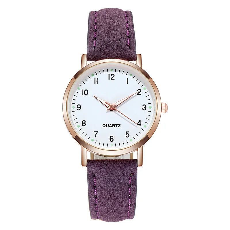 Fashion Watch For Women Leather Belt Watches Ladies Luxury Analog Quartz Luminous Wristwatch Clock Relogio Feminino