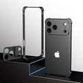 Metal Alloy Lens Protect Frame Phone Case For iPhone 17 Air 16 15 14 13 12 Pro Max Plus Four Corners Anti-drop Shockproof Bumper