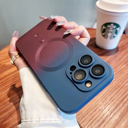 Luxury For Magsafe Gradient Silicone Multicolour Shockproof phone Case for iPhone 15 14 13 12 11 Pro Max Wireless Charging Cover