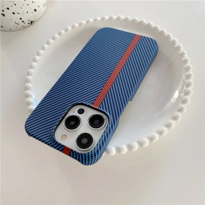Racing Sports Car Carbon Fiber lines Phone Case for iPhone 12 13 Mini 11 14 15 16 17 Pro Max Air Track 17ProMax PC Cover Funda