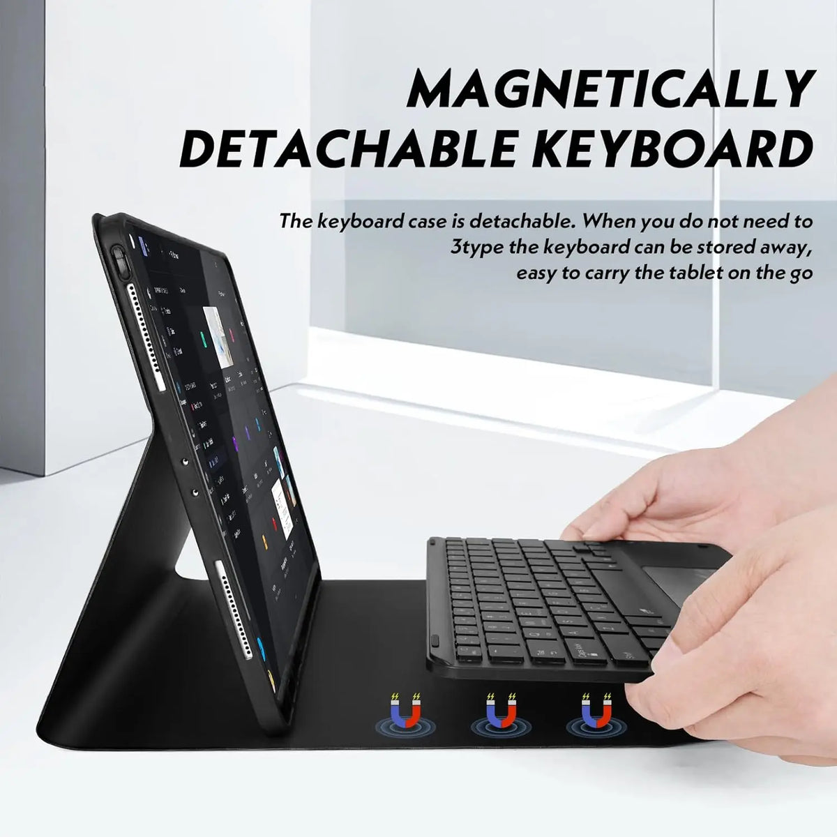 Case for Galaxy Tab S11 Ultra 2025 14.6 Inch ,  Wireless Keyboard Leather Cover with S Pen Holder for SM-X936B/ SM-X930, Black