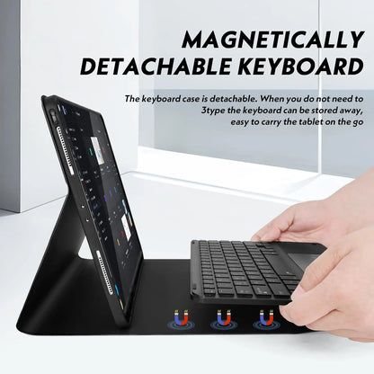 Case for Galaxy Tab S11 Ultra 2025 14.6 Inch ,  Wireless Keyboard Leather Cover with S Pen Holder for SM-X936B/ SM-X930, Black