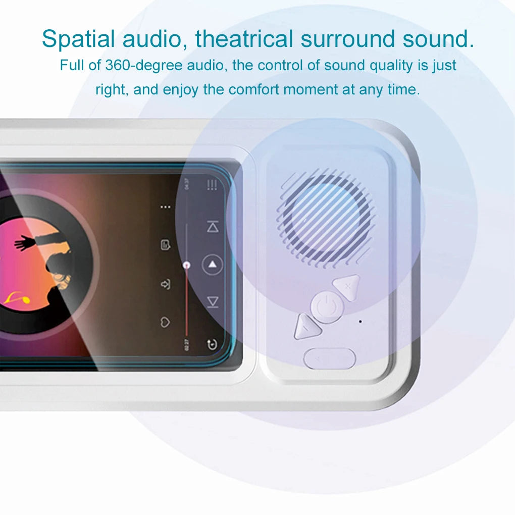 Brand New Bluetooth Shower Speaker And Phone Stand For Restoring Visual Feast IPX4 Level Bath Phone white