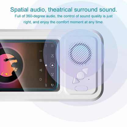 Brand New Bluetooth Shower Speaker And Phone Stand For Restoring Visual Feast IPX4 Level Bath Phone white