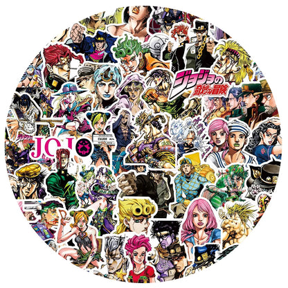 10/30/80pcs Anime JoJos Bizarre Adventure Stickers Cartoon Decals DIY Laptop Motorcycle Phone Case Diary Waterproof Sticker Toys