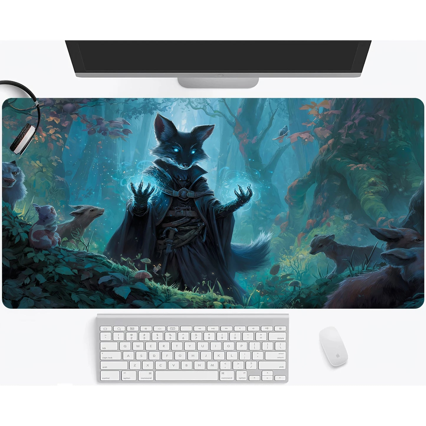 Magic playmat gathering gaming mats Frog Wizard theme anime desk mat Desk accessories 35X60cm mouse mat Raccoon tapete magic mtg