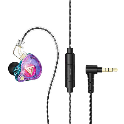 QKZ AK6/AERS/AK6 PRO Wired Headphones Dual Drive HiFi Earphone with Mic 3.5mm Sport Running Music Earbuds Bass Stereo Headset