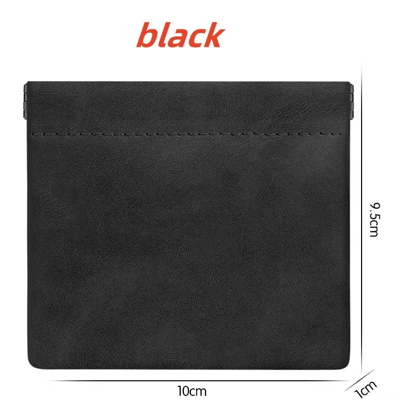 Portable PU Earphones Storage Bag Leather Coin Purse Bag Accessories Memory Card  Mini Key Pouch Female Lipstick Storage Bag