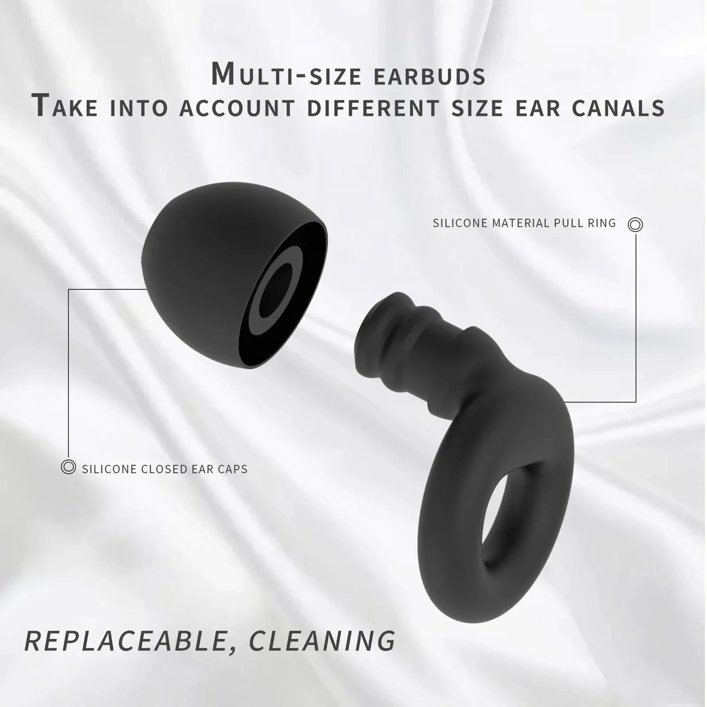 Concert Ear Plugs, High Fidelity Noise Cancelling Silicone Ear Plugs, Reusable Ear Plugs for Musicians, , Focus and Sleep