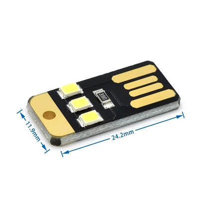 5/10PCS USB LED Reading Lamp DC 5V Night Light Card Lamp Keychain USB Reading Light Book Lights for Laptop PC Power Bank Light