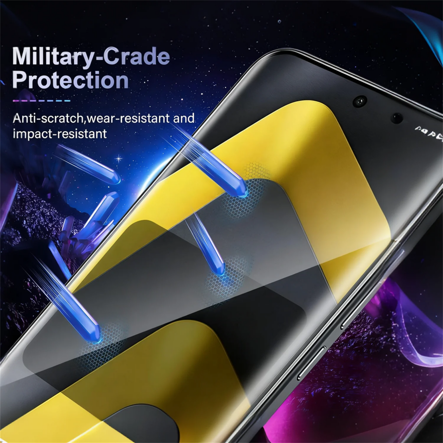 For Poco M8 Tempered Glass Screen Protector 6.77inch Full Curved Protective Film