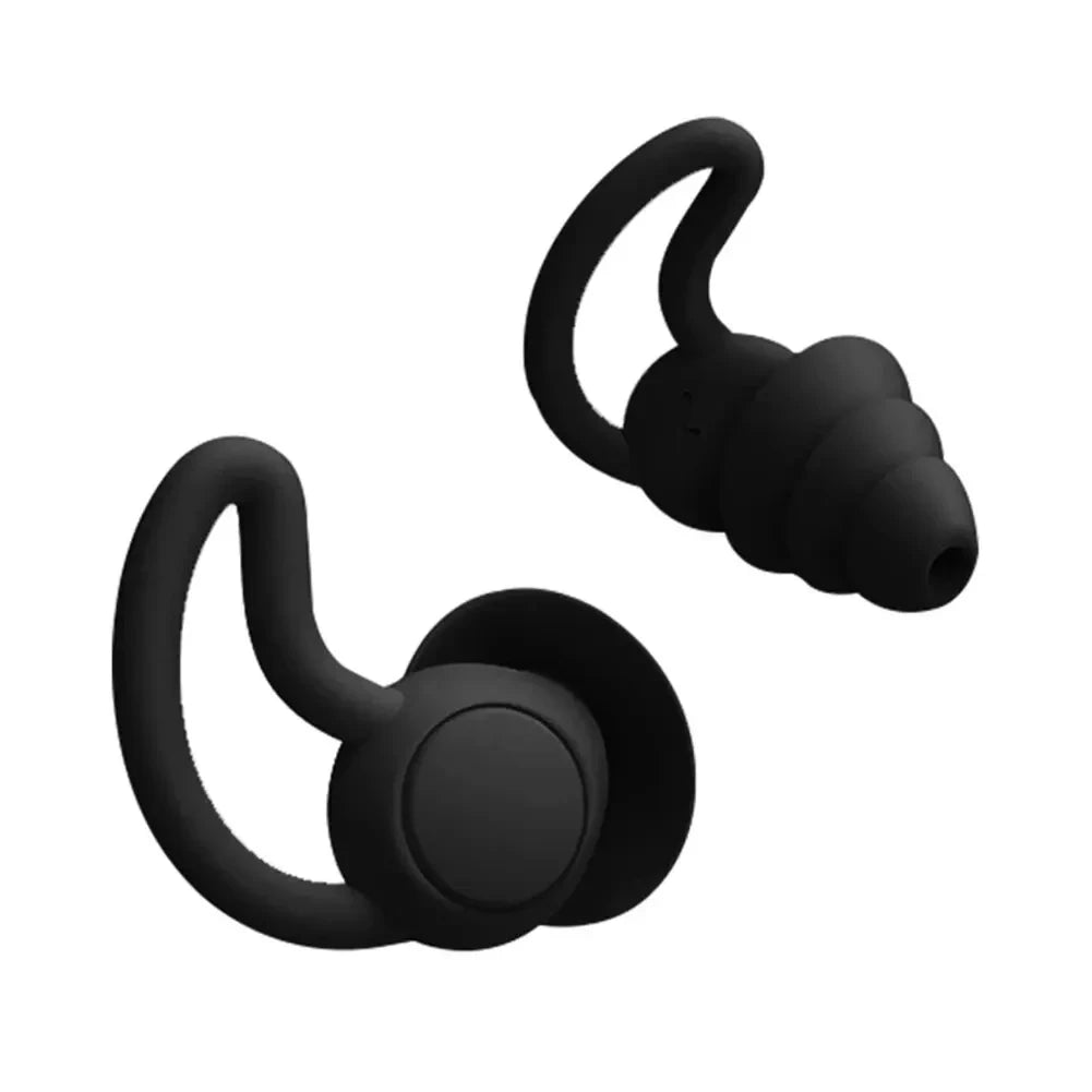 Soft Reusable 3 Layer Silicone Ear Plugs Noise Cancelling Sleep Ear Buds for Hearing Protection Comfortable Fit for Noise