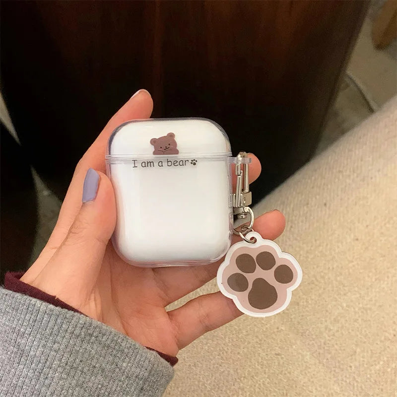 For AirPods 1 2 3 Earphone Case Funny Cute Cartoon Couples Bluetooth Headphone Protective Cover For AirPodsPro 2nd With Keychain