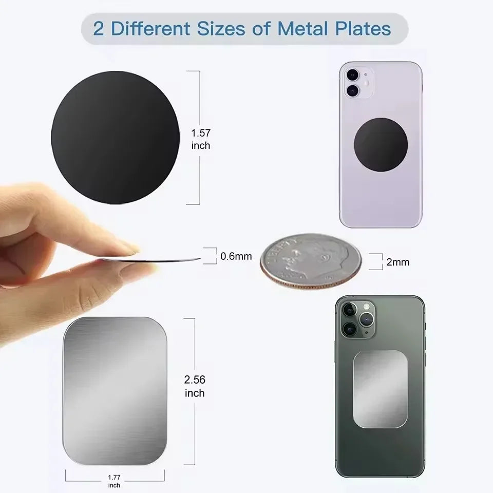 5/10pcs Magnetic Metal Plate Disk Car Phone Holder Stickers Magnetic Patch Sticker for Tablet Mobile Phone Car Stand Mount