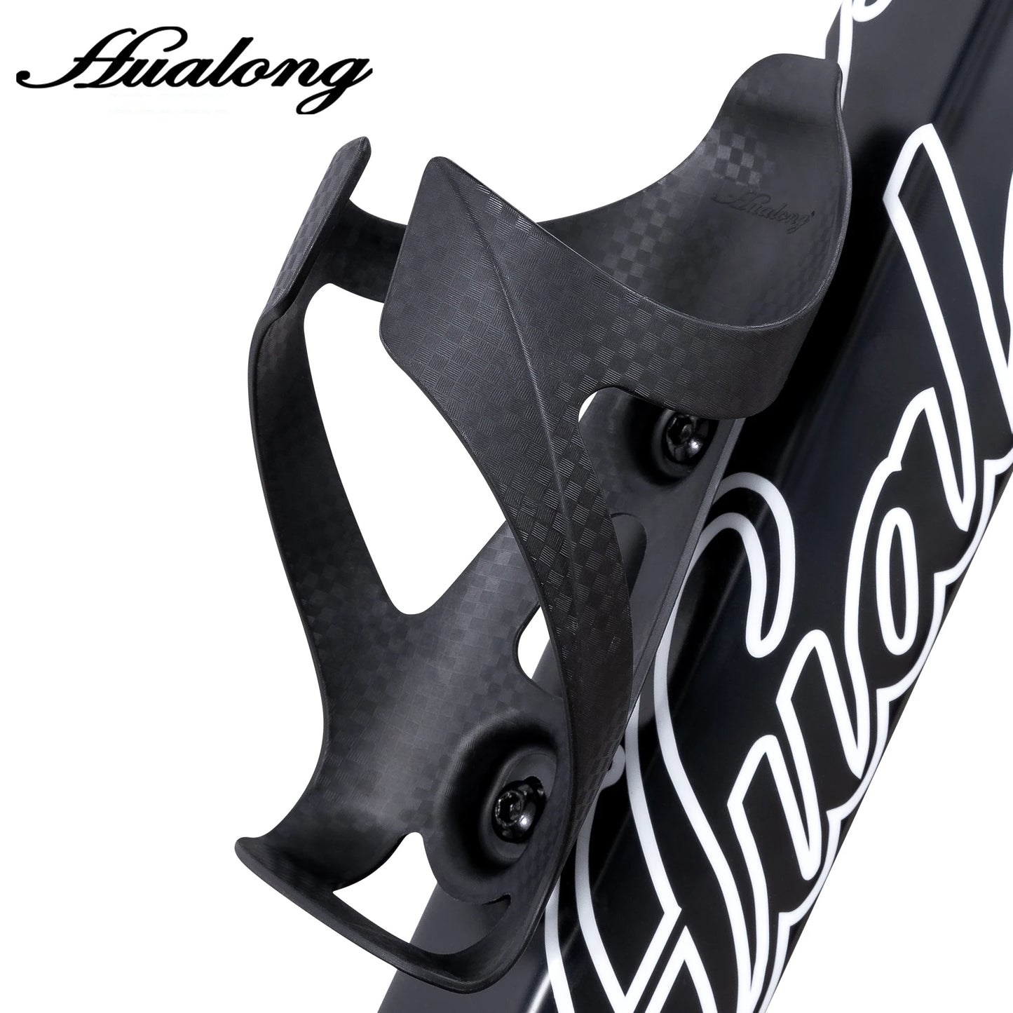 HUALONG Bike Water Bottle Holder Nylon Add Carbon Fiber Water Bottle Cage Road MTB Gravel Bikes Bicycle Water Bottl Drink Cup Ho
