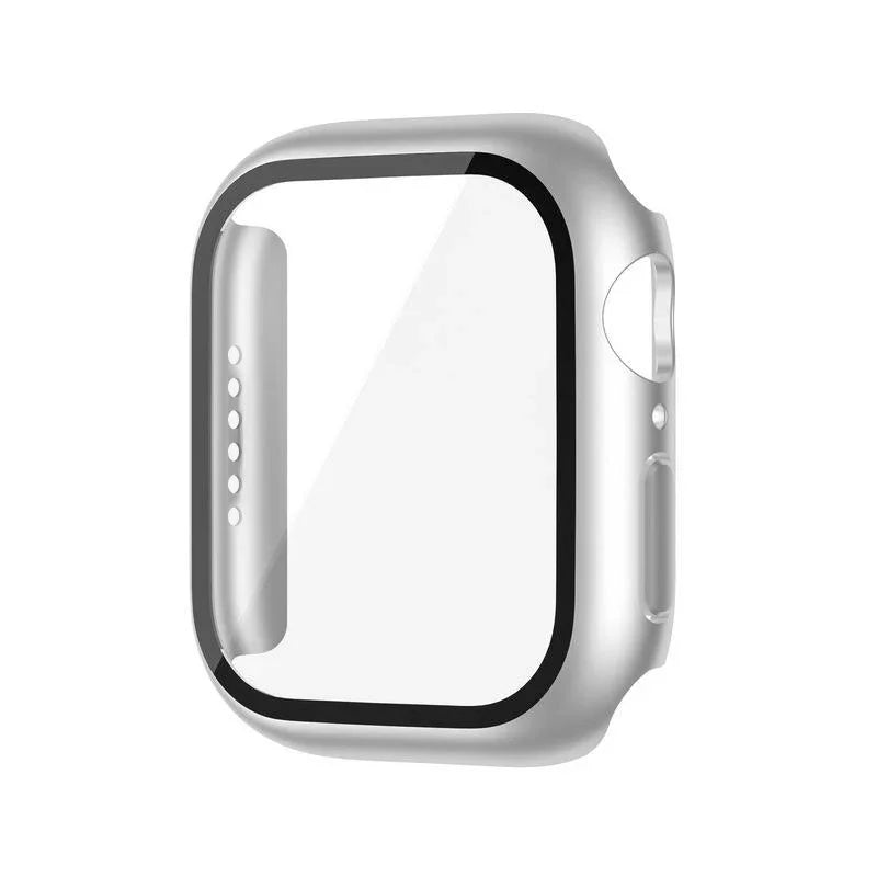 Glass+Cover For Apple Watch case 8 7 9 45mm 41mm 44mm 38 42mm iWatch Accessorie Screen Protector Apple watch series 6 SE 5 40mm