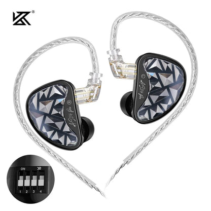 KZ AS24 PRO 24 BA Units HIFI Earphones Upgraded Balanced Armature Drive Tunable in Ear Wired Gaming Earbuds