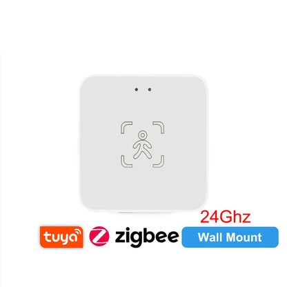 Tuya WiFi / Zigbee Human Presence Detector 24G,Luminance/Distance Detection, Smart Human Body PIR Sensor Support Home Assistant