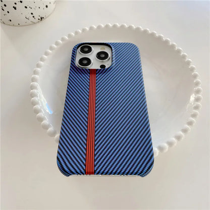 Racing Sports Car Carbon Fiber lines Phone Case for iPhone 12 13 Mini 11 14 15 16 17 Pro Max Air Track 17ProMax PC Cover Funda
