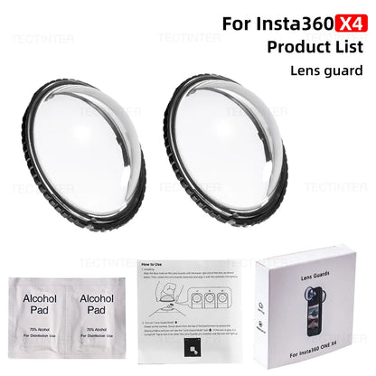 Screen Protector Lens Guard Cap For Insta360 X4 X5 Tempered Glass Film 360°Video Camera Accessories Protective Kit Anti-Scratch
