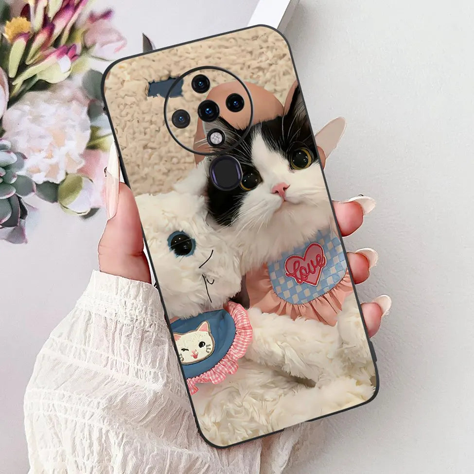 6.8'' For Tecno Spark6 KE7 Back Cover For Techno Spark 6 Case Shockproof Luxury Cute Cartoon Funny Cool Silicone Bumper Funda